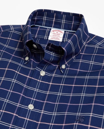 Madison Relaxed-Fit Sport Shirt, Non-Iron Windowpane, image 2