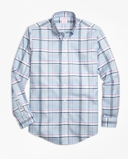 Madison Relaxed-Fit Sport Shirt, Non-Iron Plaid, image 1