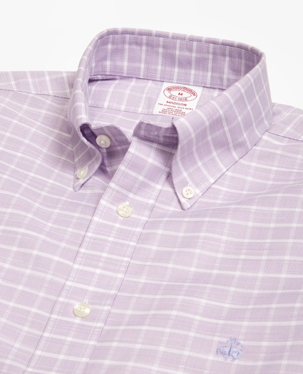 Madison Relaxed-Fit Sport Shirt, Non-Iron Slub Windowpane, image 2