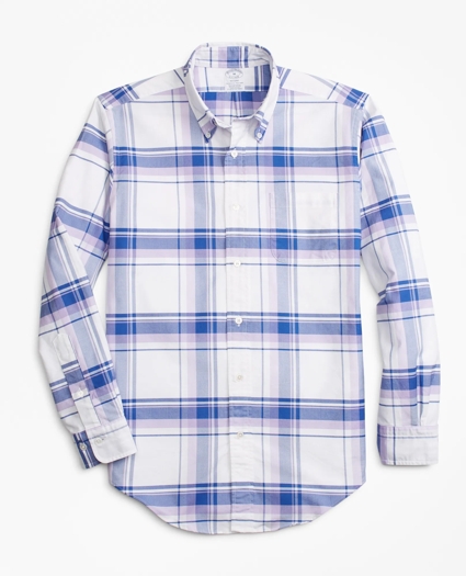 Regent Regular-Fit Sport Shirt, Oxford Plaid, image 1