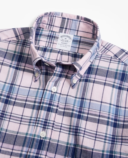 Regent Regular-Fit Sport Shirt, Pink Madras, image 2