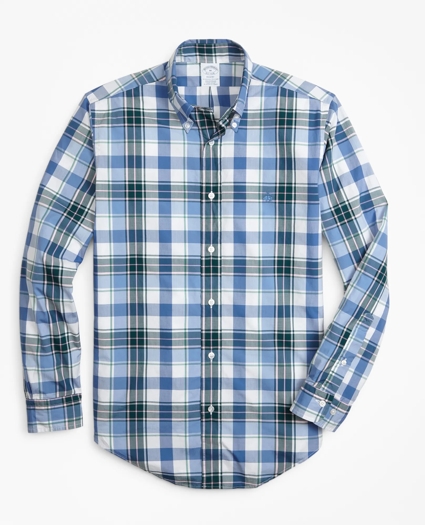 Regent Regular-Fit Sport Shirt, Open Plaid Zephyr, image 1