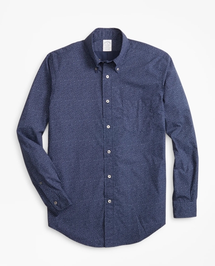Regent Regular-Fit Floral Indigo Sport Shirt, image 1