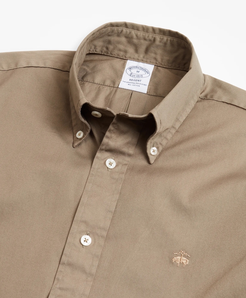 Regent Regular-Fit Sport Shirt, Garment-Dyed Twill