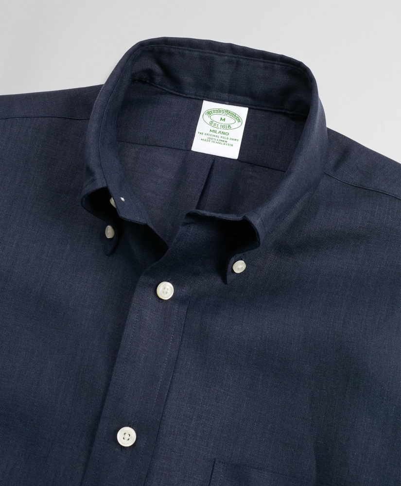 Milano Slim-Fit Sport Shirt, Irish Linen, image 2