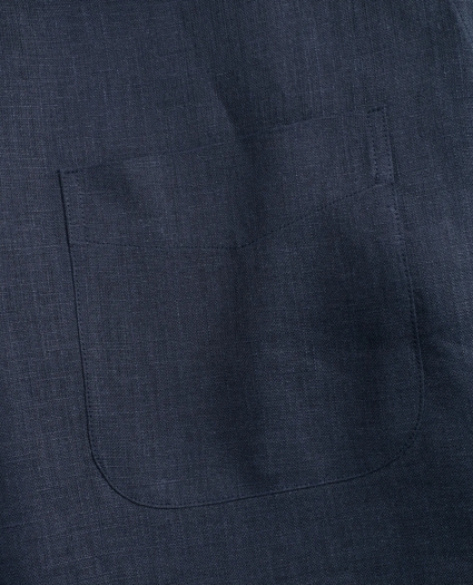 Milano Slim-Fit Sport Shirt, Irish Linen, image 3