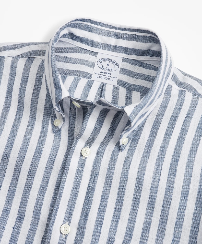 Regent Regular-Fit Sport Shirt, Stripe Irish Linen, image 2