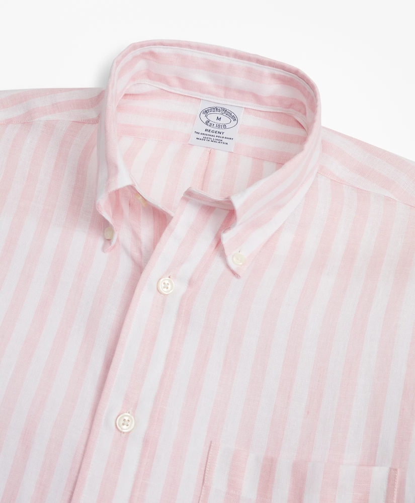 Regent Regular-Fit Sport Shirt, Stripe Irish Linen, image 2