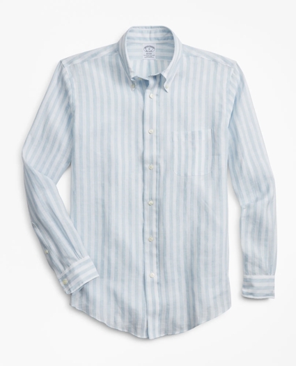 Regent Regular-Fit Sport Shirt, Stripe Irish Linen, image 1