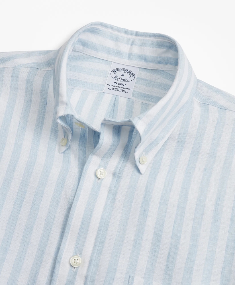 Regent Regular-Fit Sport Shirt, Stripe Irish Linen, image 2