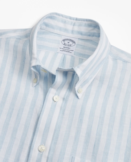 Regent Regular-Fit Sport Shirt, Stripe Irish Linen, image 2