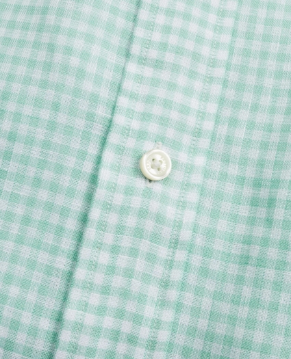 Regent Regular-Fit Sport Shirt, Gingham  Irish Linen, image 4