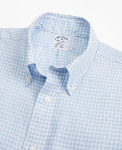 Regent Regular-Fit Sport Shirt, Gingham  Irish Linen, image 2