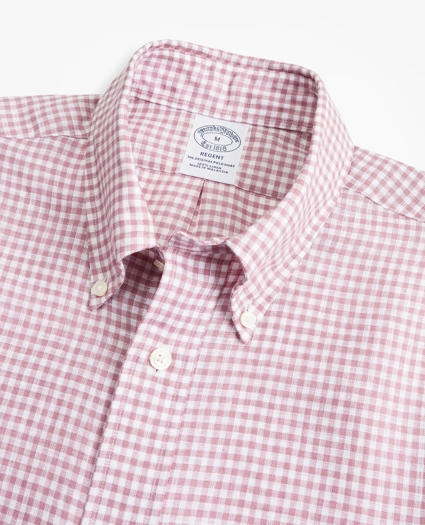 Regent Regular-Fit Sport Shirt, Gingham  Irish Linen, image 2