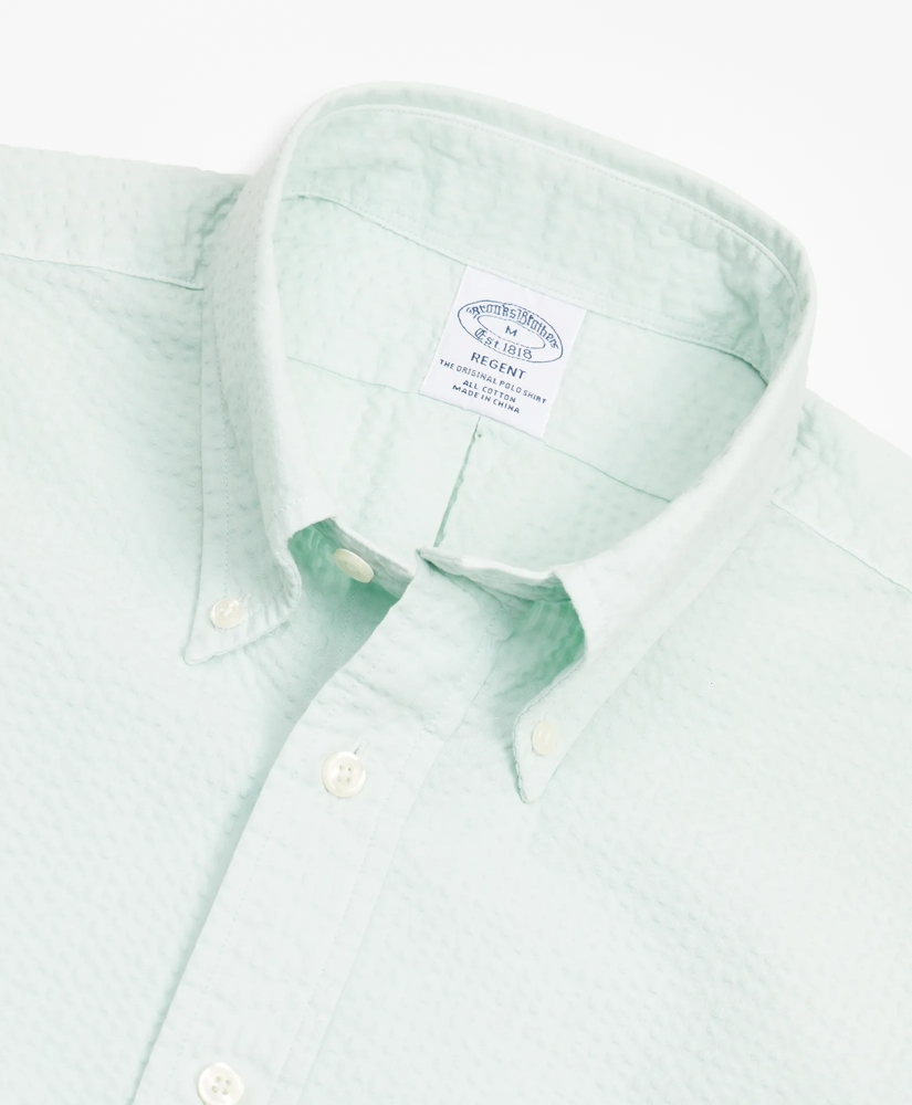 Regent Regular-Fit Sport Shirt, Garment-Dyed Seersucker, image 2