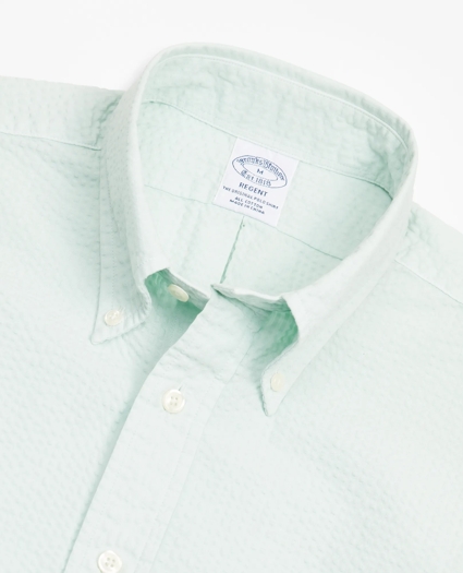 Regent Regular-Fit Sport Shirt, Garment-Dyed Seersucker, image 2