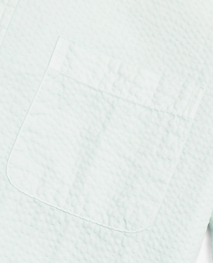 Regent Regular-Fit Sport Shirt, Garment-Dyed Seersucker, image 3