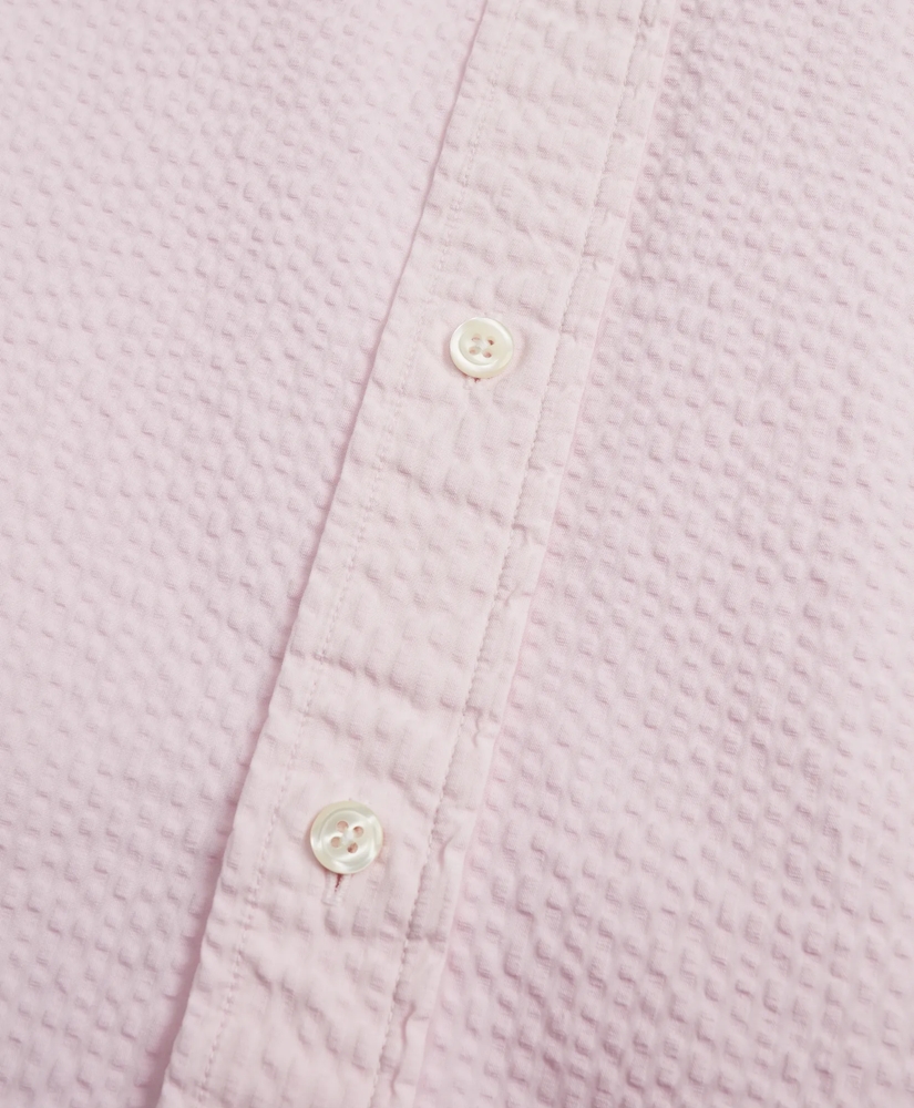Regent Regular-Fit Sport Shirt, Garment-Dyed Seersucker, image 4