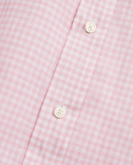 Milano Fit Gingham Irish Linen Sport Shirt, image 4