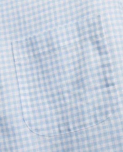 Milano Fit Gingham Irish Linen Sport Shirt, image 3