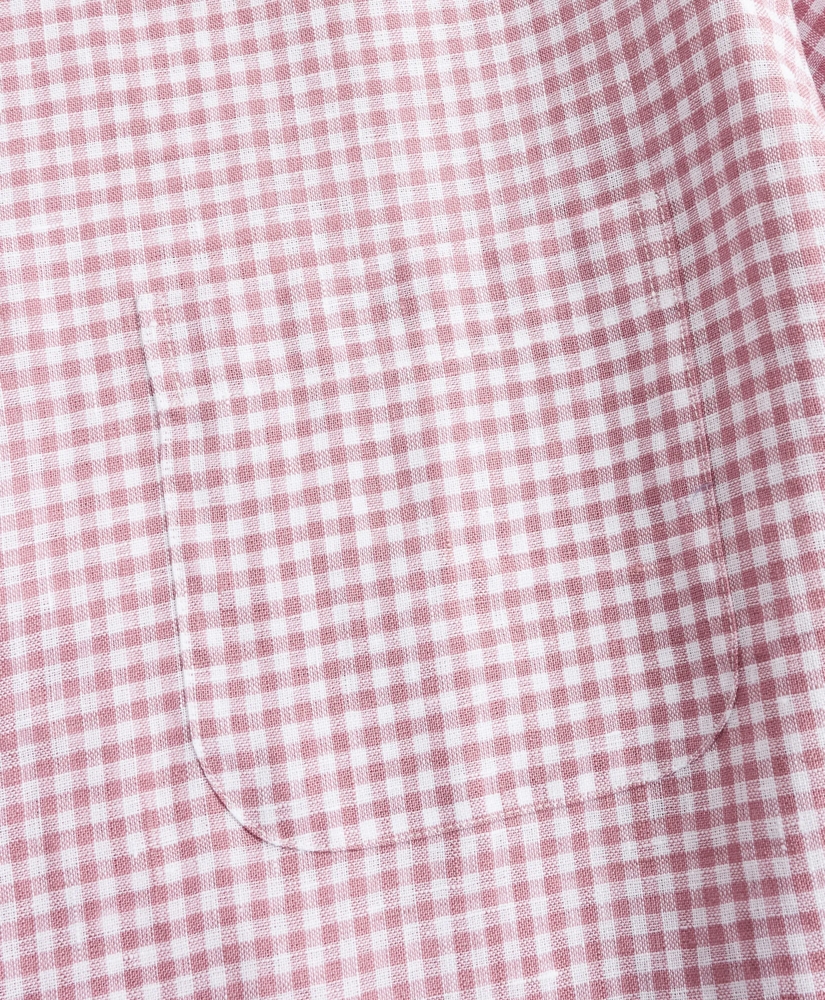 Milano Fit Gingham Irish Linen Sport Shirt, image 3