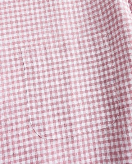 Milano Fit Gingham Irish Linen Sport Shirt, image 3