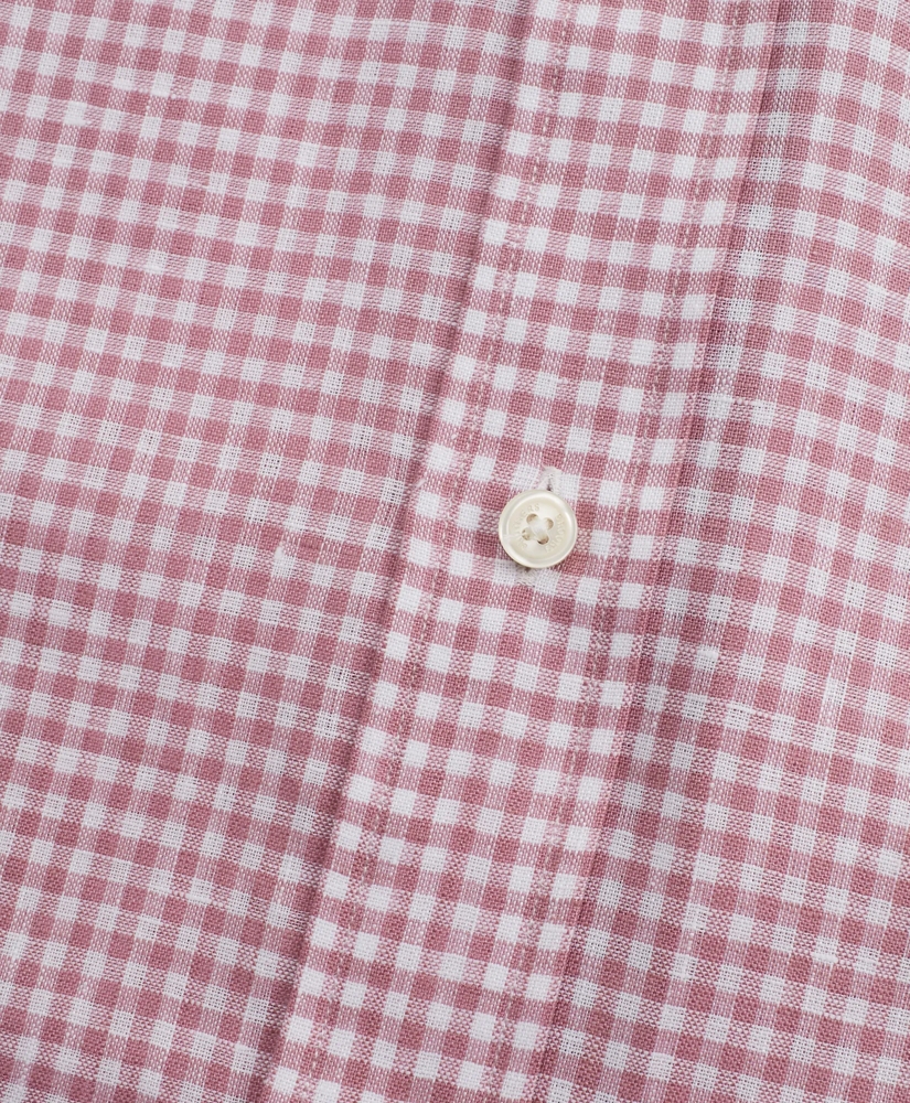 Regent Regular-Fit Sport Shirt, Gingham Irish Linen Short-Sleeve, image 4