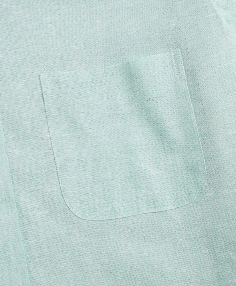 Regent Regular-Fit Sport Shirt, Irish Linen Short-Sleeve, image 3