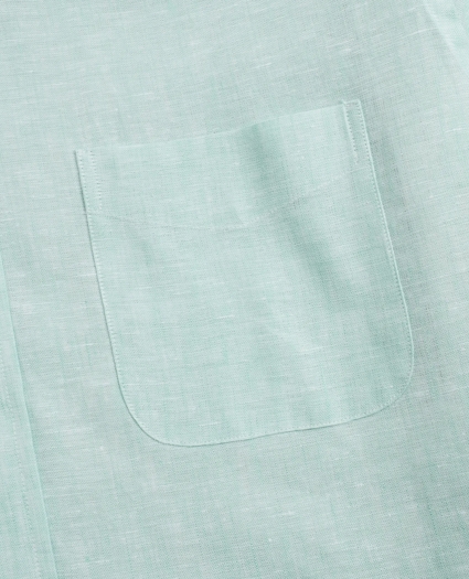 Regent Regular-Fit Sport Shirt, Irish Linen Short-Sleeve, image 3