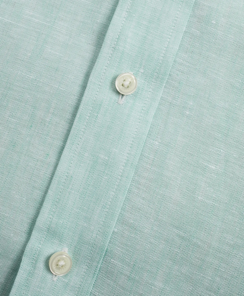 Regent Regular-Fit Sport Shirt, Irish Linen Short-Sleeve, image 4