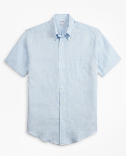 Regent Regular-Fit Sport Shirt, Irish Linen Short-Sleeve, image 1
