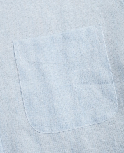 Regent Regular-Fit Sport Shirt, Irish Linen Short-Sleeve, image 3