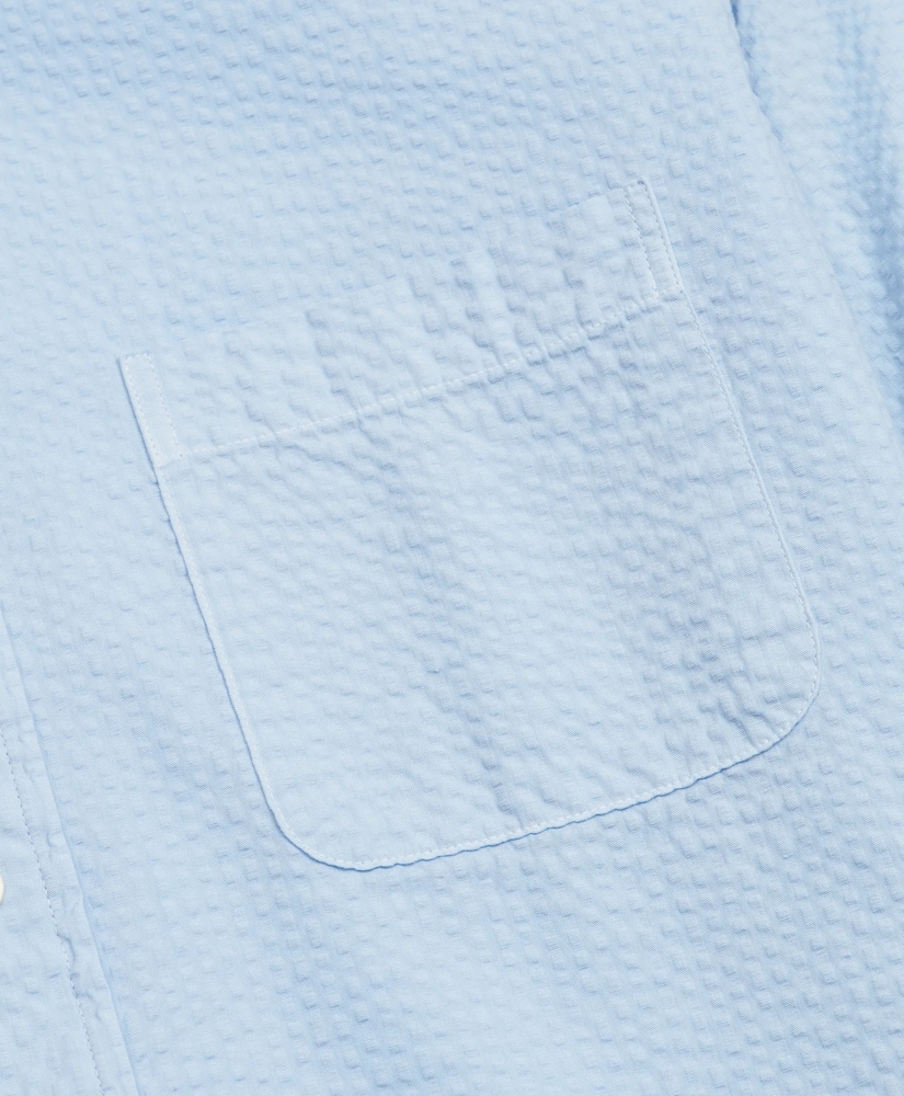 Milano Fit Garment-Dyed Seersucker Sport Shirt, image 3