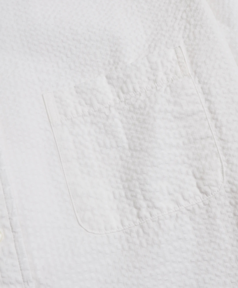 Milano Fit Garment-Dyed Seersucker Sport Shirt, image 3