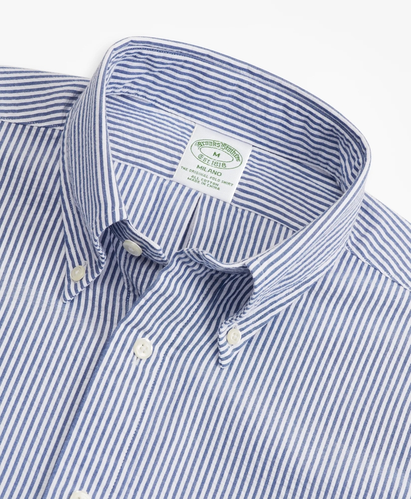 Milano Fit Stripe Seersucker Sport Shirt, image 2