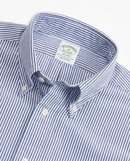 Milano Fit Stripe Seersucker Sport Shirt, image 2
