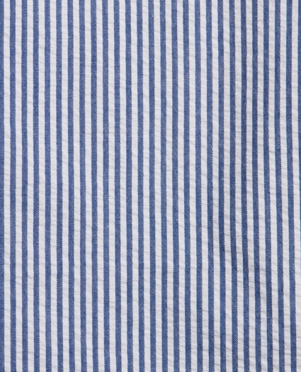 Milano Fit Stripe Seersucker Sport Shirt, image 3
