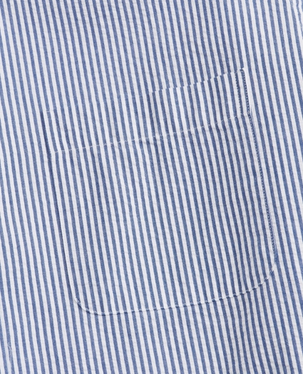 Milano Fit Stripe Seersucker Sport Shirt, image 4