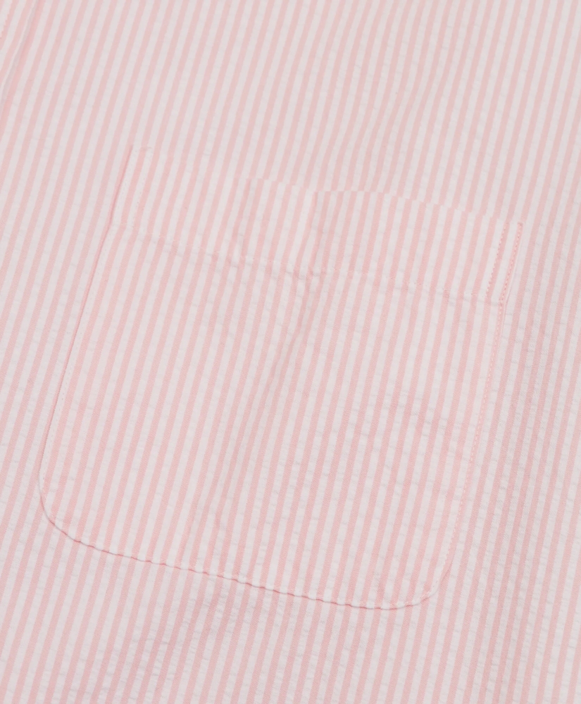 Milano Fit Stripe Seersucker Sport Shirt, image 3