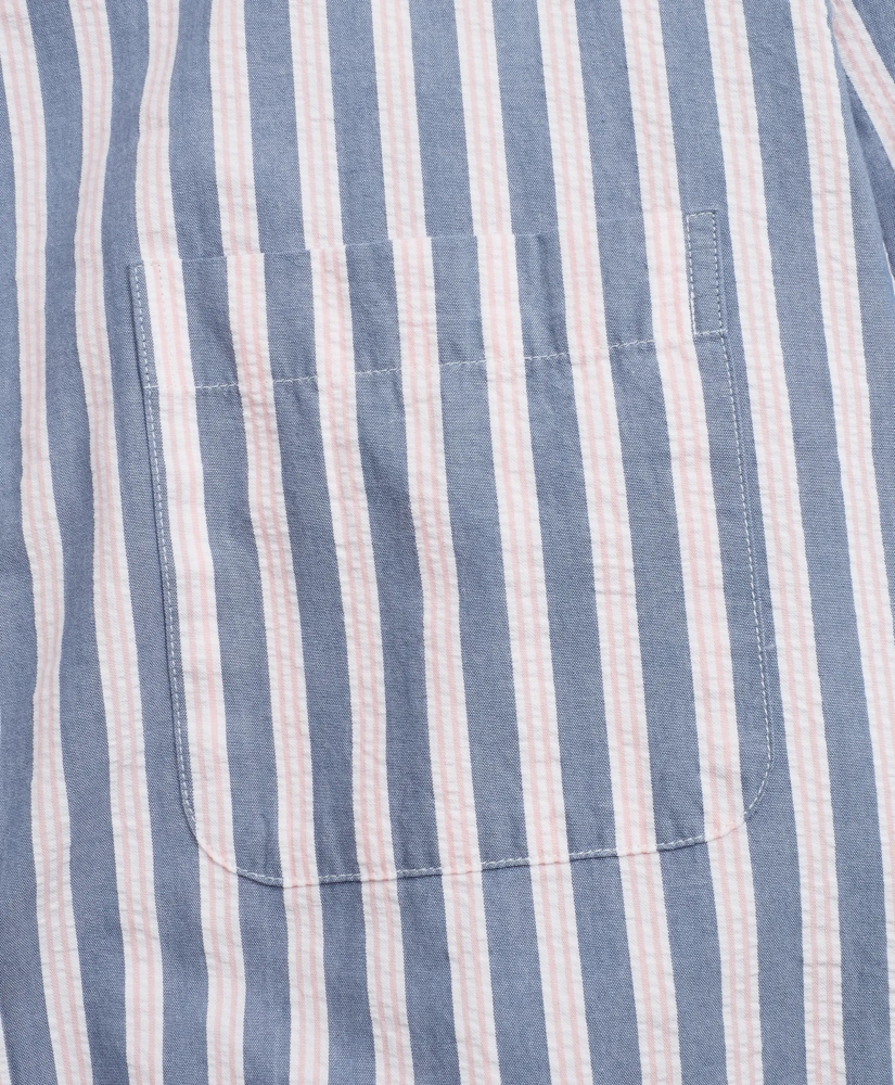 Milano Fit BB#1 Stripe Seersucker Sport Shirt, image 3