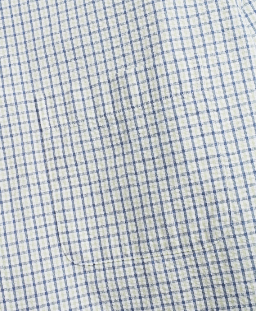 Regent Regular-Fit Sport Shirt, Gingham Seersucker, image 3