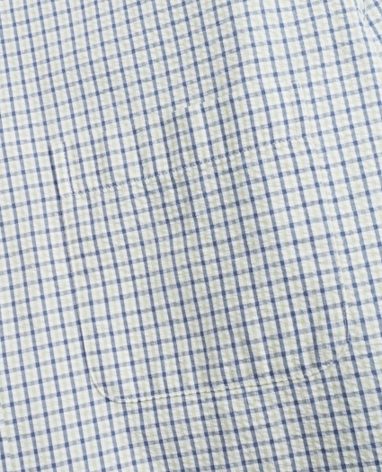 Regent Regular-Fit Sport Shirt, Gingham Seersucker, image 3