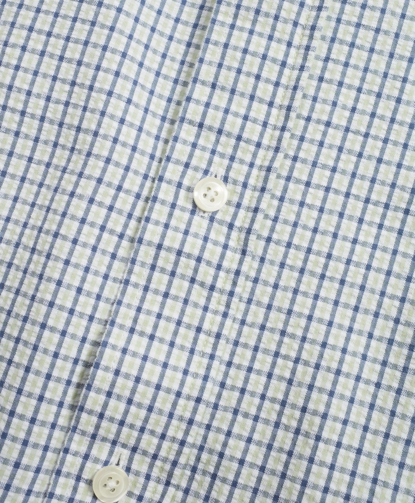 Regent Regular-Fit Sport Shirt, Gingham Seersucker, image 4