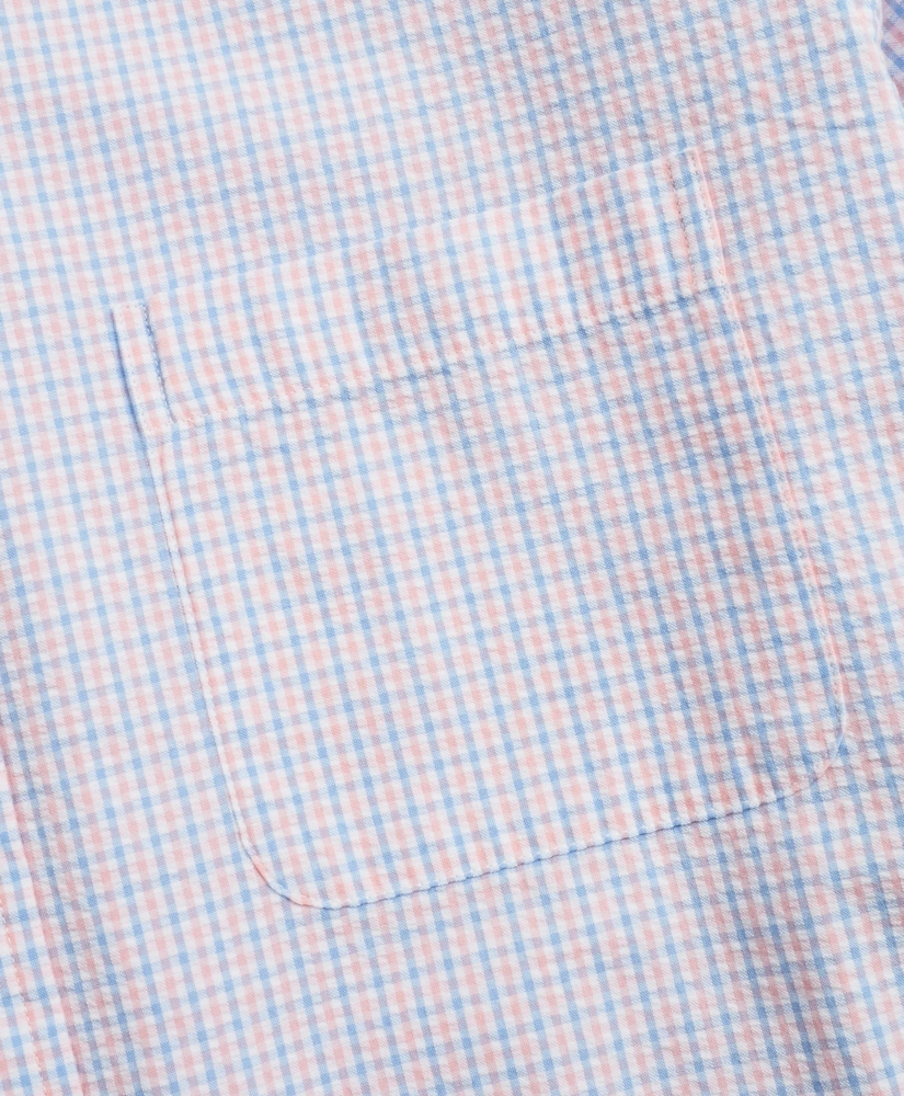 Regent Regular-Fit Sport Shirt, Gingham Seersucker, image 3