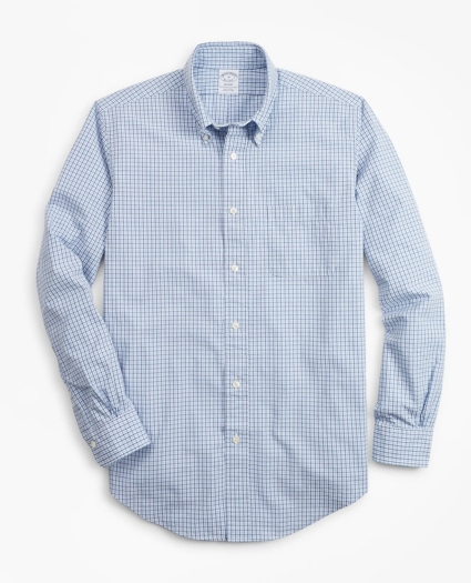Regent Regular-Fit Sport Shirt, Gingham Seersucker, image 1