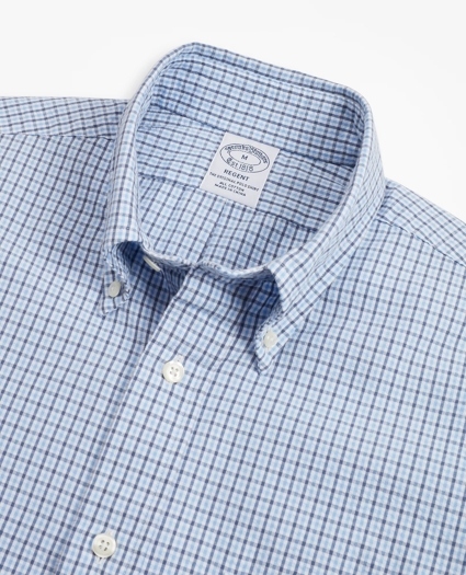 Regent Regular-Fit Sport Shirt, Gingham Seersucker, image 2