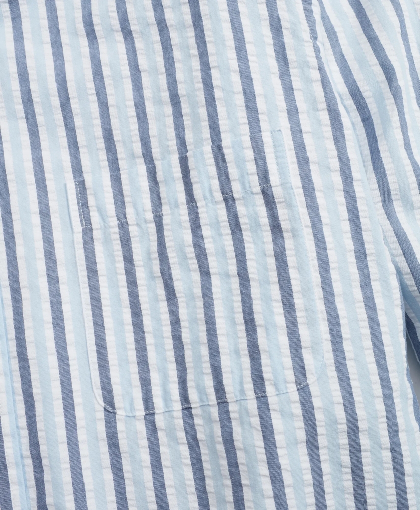 Regent Regular-Fit Sport Shirt, Bold Stripe Seersucker, image 3