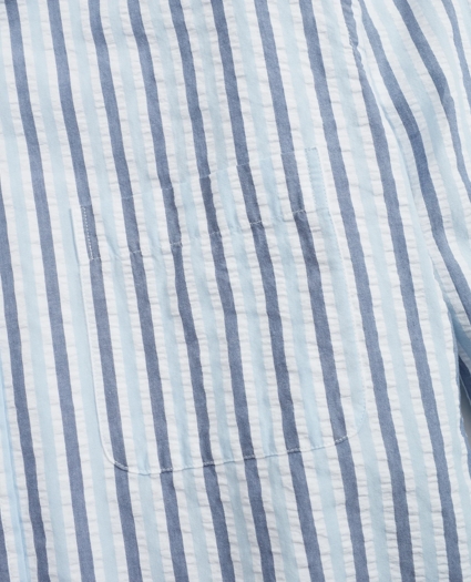 Regent Regular-Fit Sport Shirt, Bold Stripe Seersucker, image 3