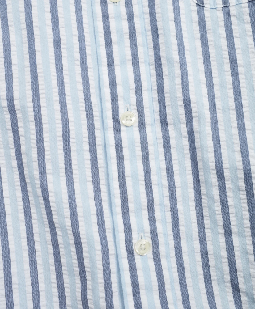 Regent Regular-Fit Sport Shirt, Bold Stripe Seersucker, image 4