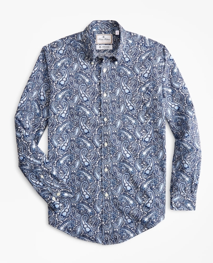 Luxury Collection Madison Relaxed-Fit Sport Shirt, Button-Down Collar Large Paisley Print, image 1